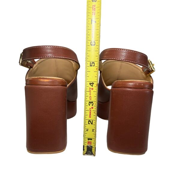 Urban Outfitters Brown Platform Block Heel Sandals Women’s 10M Retro Boho - Picture 3 of 9